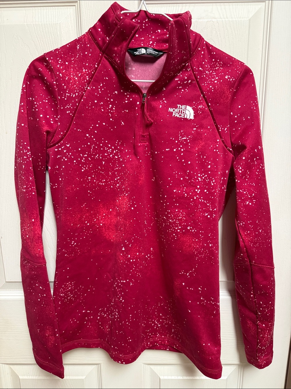 The North Face Magenta Speckled Half-Zip Pullover
